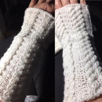 Anleitung Handstulpen White 