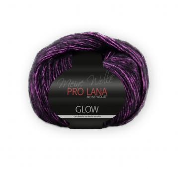 PRO LANA Glow  %% 36 schwarz-fuchsia  %